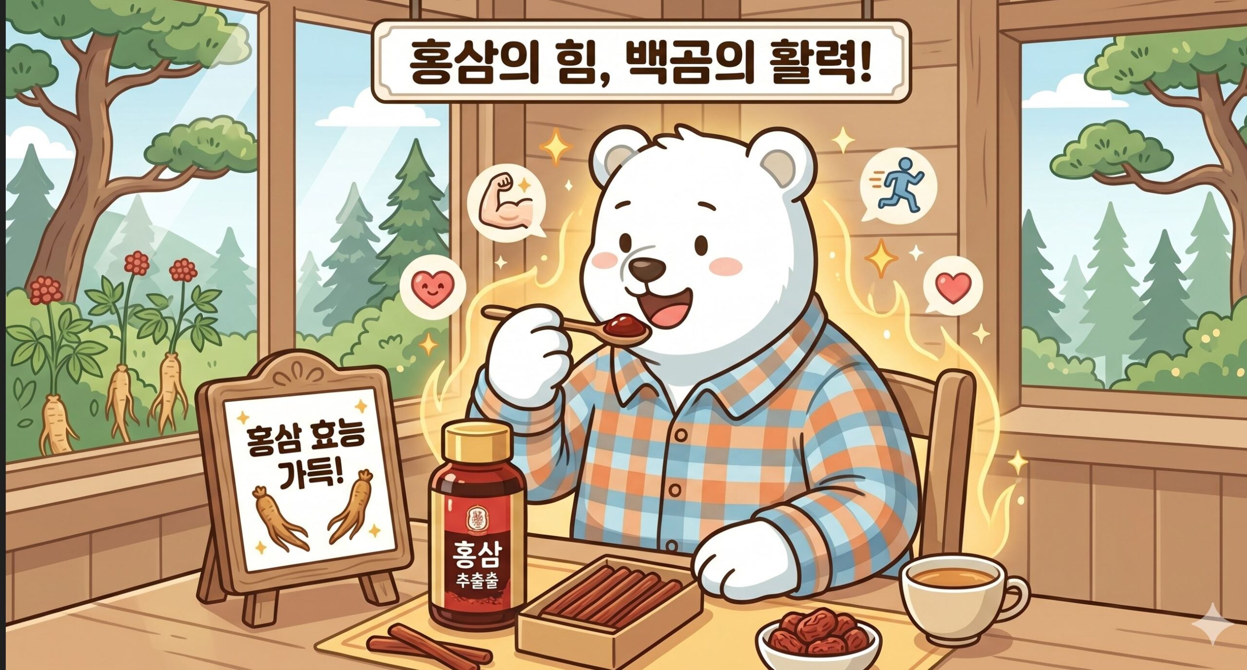 홍삼 효능 체질별 복용법과 주의해야 할 음식 3가지를 분석하며 내 몸의 열 반응을 체크하는 모습