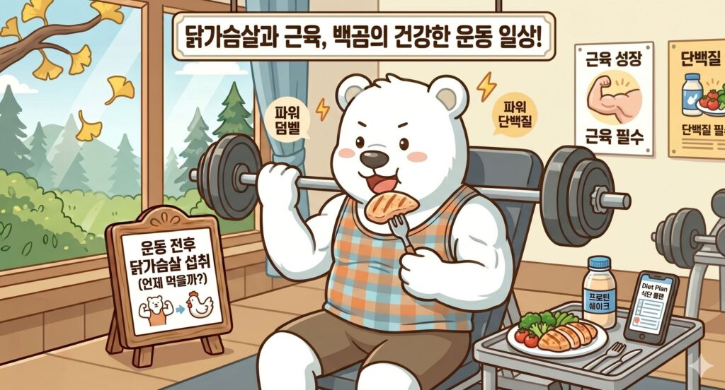 여름 다이어트를 위해 근성장 vs 다이어트? 나에게 맞는 단백질 섭취량과 제품 선택법을 참고하여 운동 후 단백질 음료를 고르는 모습
